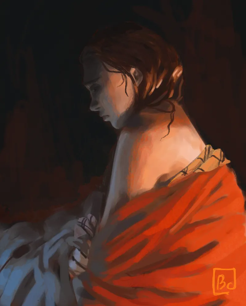 Wrapped Blanket painting